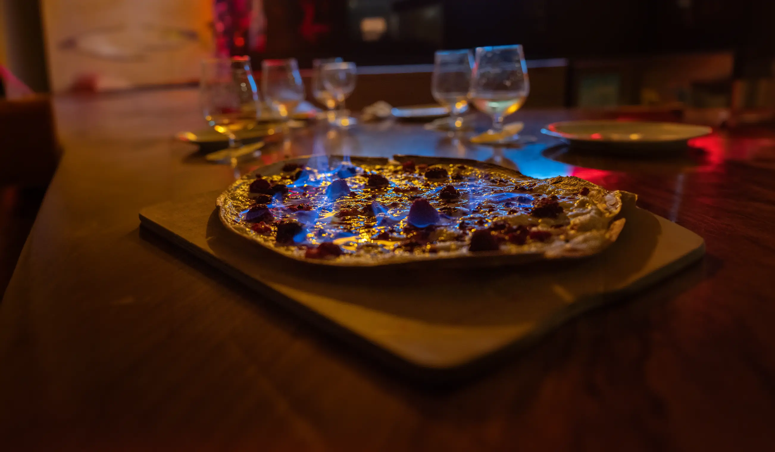flambierter Flammkuchen